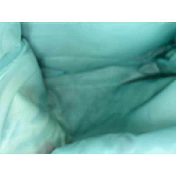 Estee Lauder White Floral Printed Canvas Shopper Tote Bag Mint Green Liner "New" - Picture 4 of 12